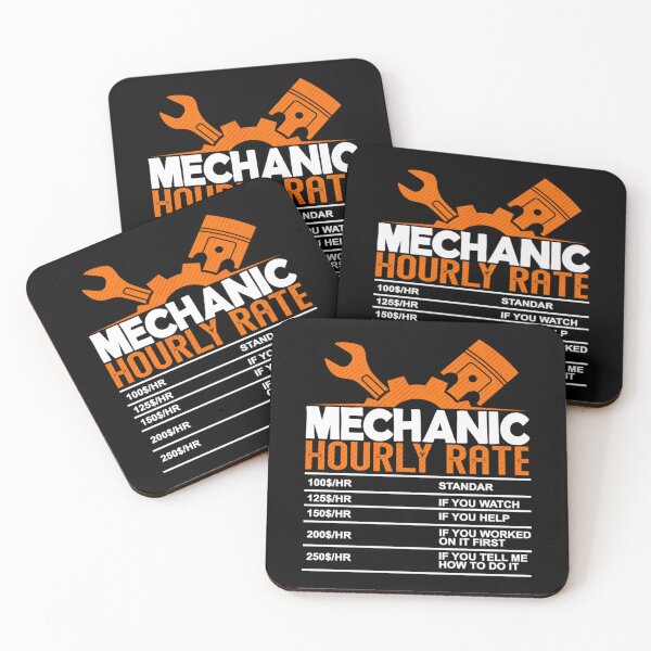 Item preview, Mechanic Hourly Rate Labor Rates Funny Car Lover CoWorkers designed and sold by ErionHoxhallari.