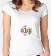 Color fish 1 Women's Fitted Scoop T-Shirt