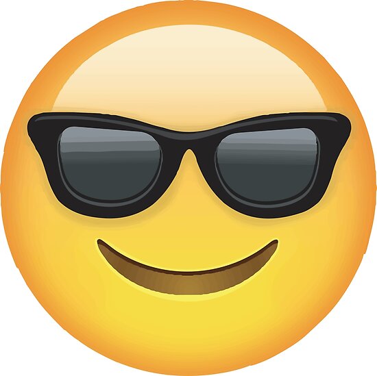  Cool  face  emoji  Poster by totesemotes Redbubble