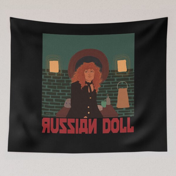Item preview, Music Retro Russian Doll White Black Red With Deep V Neckline designed and sold by Weissnat1982.