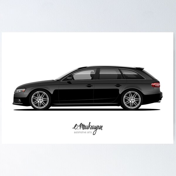 Low widebody Audi A4 B8 Avant in black by