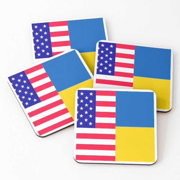 Artikelvorschau, Nationalflaggen der USA und der Ukraine entworfen und verkauft von RiadMannan.