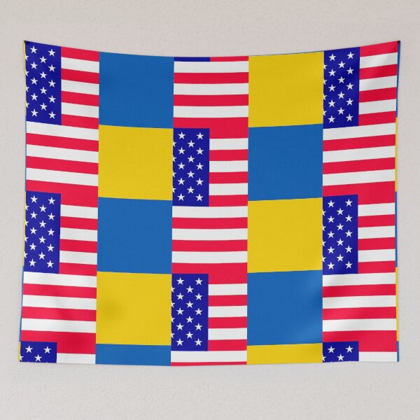Item preview, USA Ukraine National Flags designed and sold by RiadMannan.