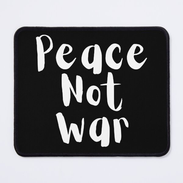 Item preview, Peace Not War. Text only design. White text. Handwritten designed and sold by JellyBeenzz.
