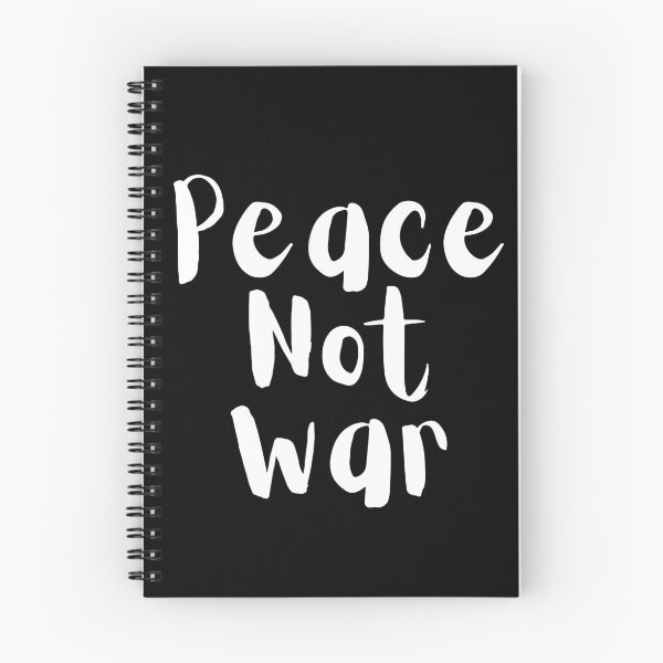 Item preview, Peace Not War. Text only design. White text. Handwritten designed and sold by JellyBeenzz.