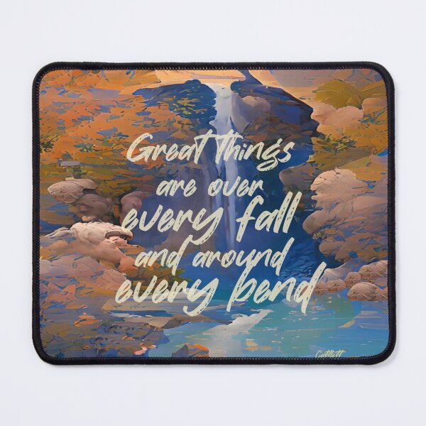 Item preview, Inspirational Quotes - Hiker - Nature -Waterfall designed and sold by CattlettArt.