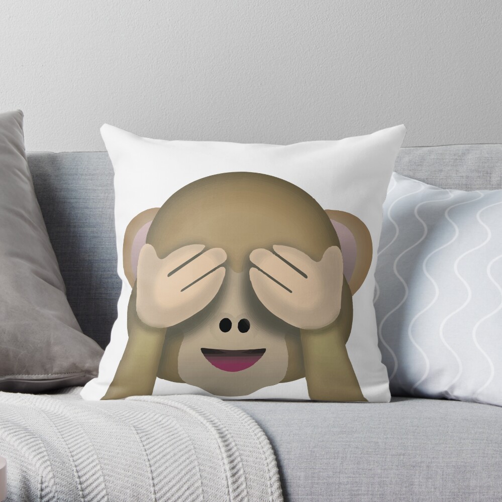 monkey emoji cushion