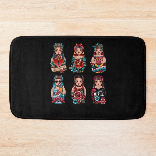 Item preview, Retro Vintage Matryoshka Doll Russian - Obey Yourself Now Dollsleeve Black Gift designed and sold by Weissnat1982.