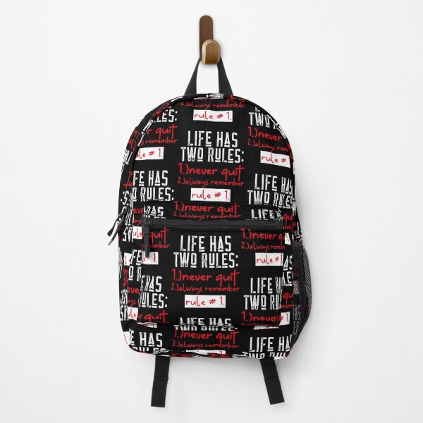 Item preview, Life has Two Rules 1.Never Quit 2.Always Remember #1.-School. designed and sold by DesignedBySnip.
