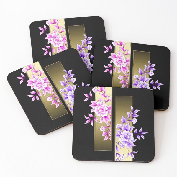 Item preview, Gold Art Deco Wall Flowers Panels designed and sold by Elfinova.