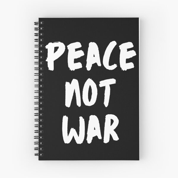 Item preview, Peace Not War. Text only design. White text. Handwritten designed and sold by JellyBeenzz.