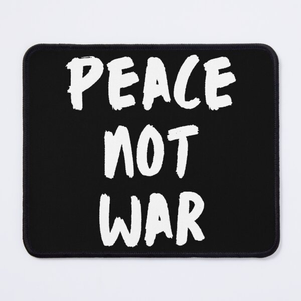 Item preview, Peace Not War. Text only design. White text. Handwritten designed and sold by JellyBeenzz.