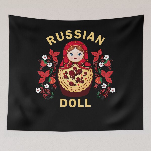 Item preview, Vintage Matryoshka Doll Russian Doll Khokhloma Funny Birth Announcement Tee Unisex designed and sold by Weissnat1982.