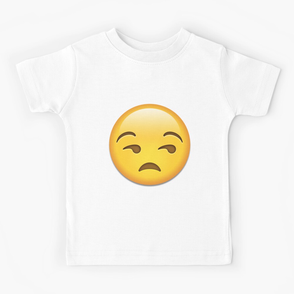 Unamused Face Emoji Kids T Shirt By Totesemotes Redbubble - roblox neutral face