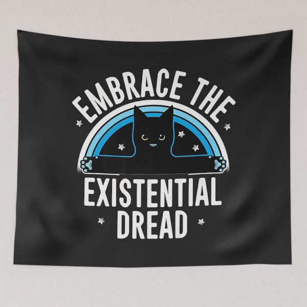 Item preview, EMBRACE THE EXISTENTIAL DREAD FUNNY CAT Premium designed and sold by olgacadb.