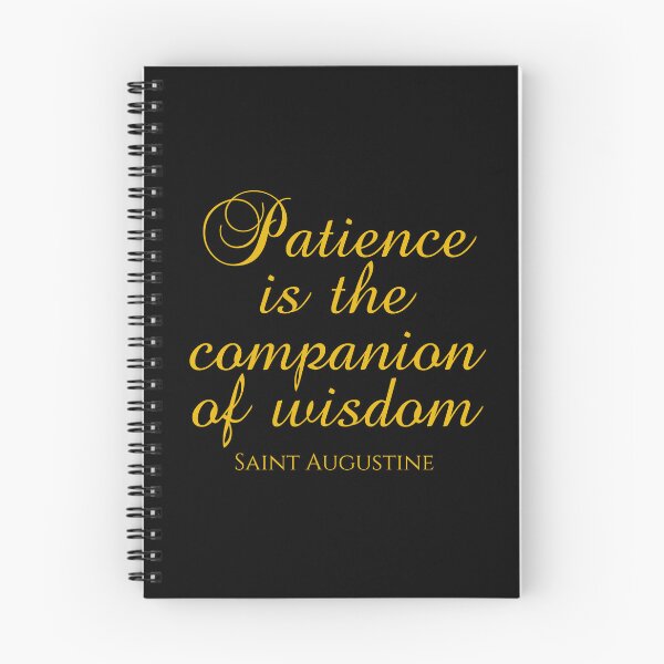 Item preview, Saint Augustine Quote - Patience Is The Companion Of Wisdom - Gold designed and sold by PhiloJourney.