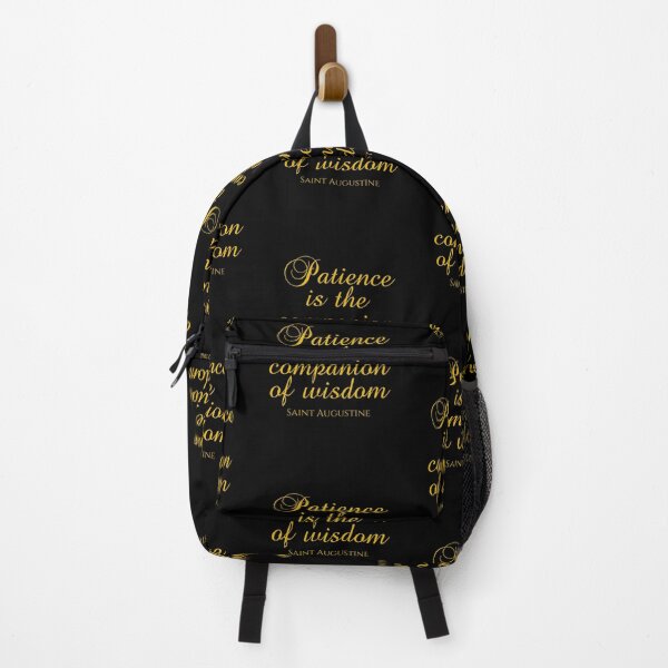 Item preview, Saint Augustine Quote - Patience Is The Companion Of Wisdom - Gold designed and sold by PhiloJourney.