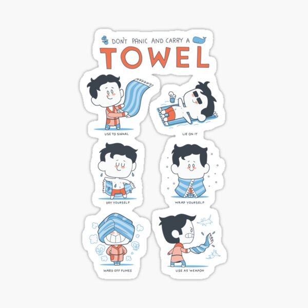 Item preview, Don_t worry, carry a towel   designed and sold by TheCosmicOtter.