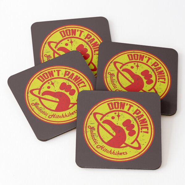 Item preview, Galactic Hitchhikers Red and Gold   designed and sold by TheCosmicOtter.