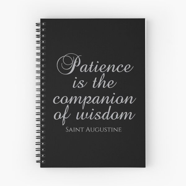 Item preview, Saint Augustine Quote - Patience Is The Companion Of Wisdom - Silver designed and sold by PhiloJourney.