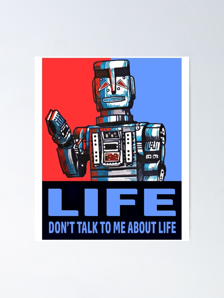 HHGTTG Marvin - Don't Talk To Me About Life Sticker for Sale by