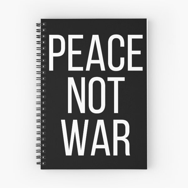 Item preview, Peace Not War. Text only design. White text. Capitals designed and sold by JellyBeenzz.