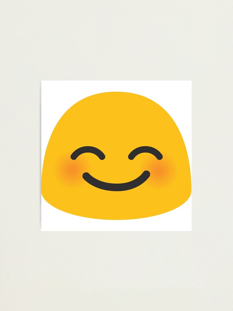 Smiling face with smiling eyes (shy smile) emoji