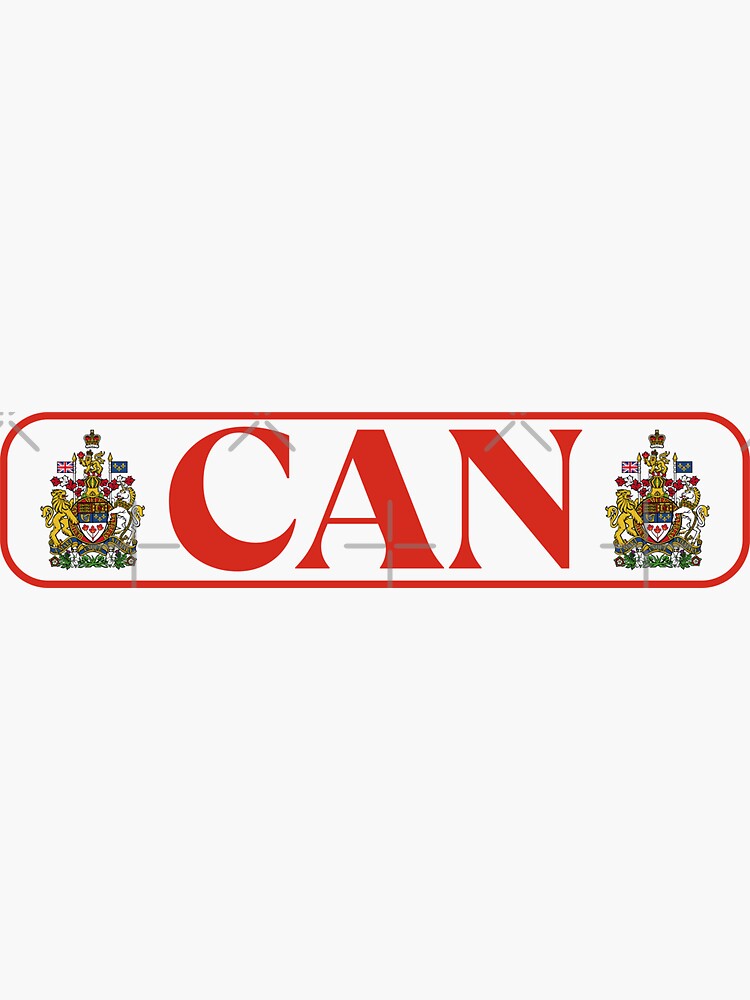  CAN 3 Letter Code Canada Sticker By FedSherDesign Redbubble