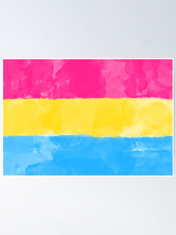 Watercolor Pansexual Pride Flag Poster For Sale By Intrepiddragons Redbubble 4350