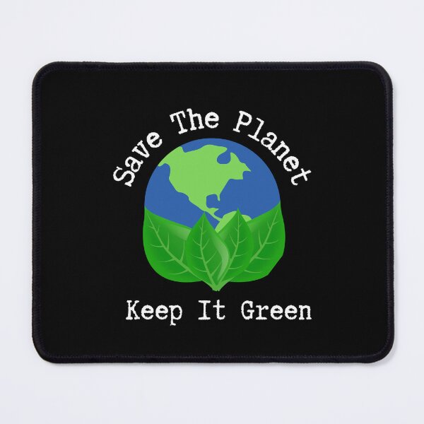 Item preview, Save the planet keep it Green leaves printed earth designed and sold by PCpallavi.