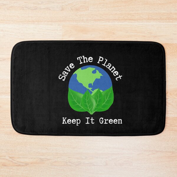 Item preview, Save the planet keep it Green leaves printed earth designed and sold by PCpallavi.
