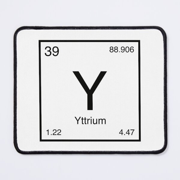 Aperçu de l'œuvre Élément Yttrium (noir) créée et vendue par AllAboutScience.
