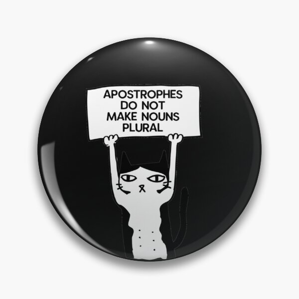 Item preview, Apostrophes do not make nouns plural cat red Classic T-Shirt designed and sold by FrankSimonc.