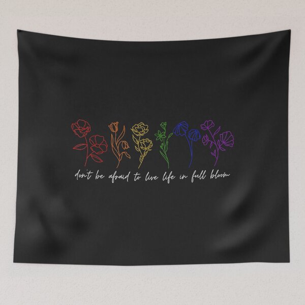 Item preview, LGBTQ Pride - Don't be afraid to live life in full bloom designed and sold by olgacadb.