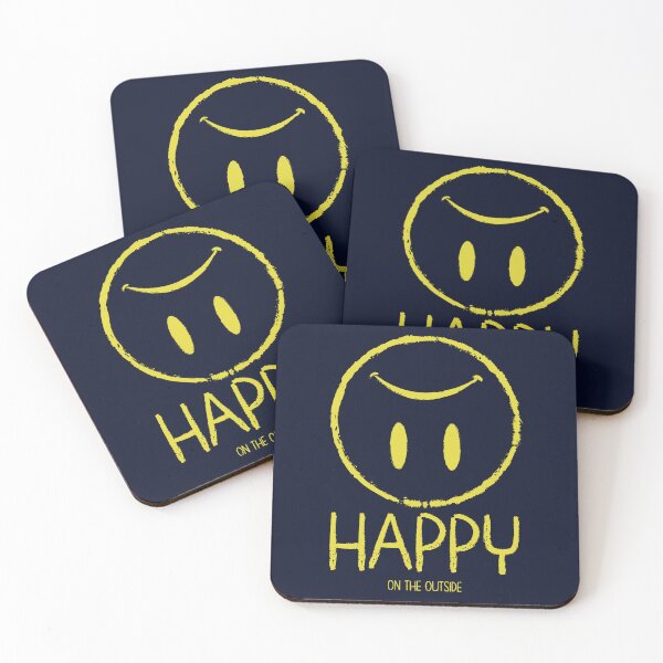 Item preview, Happy On The Outside | Funny Mental Health designed and sold by DrawingBoard.