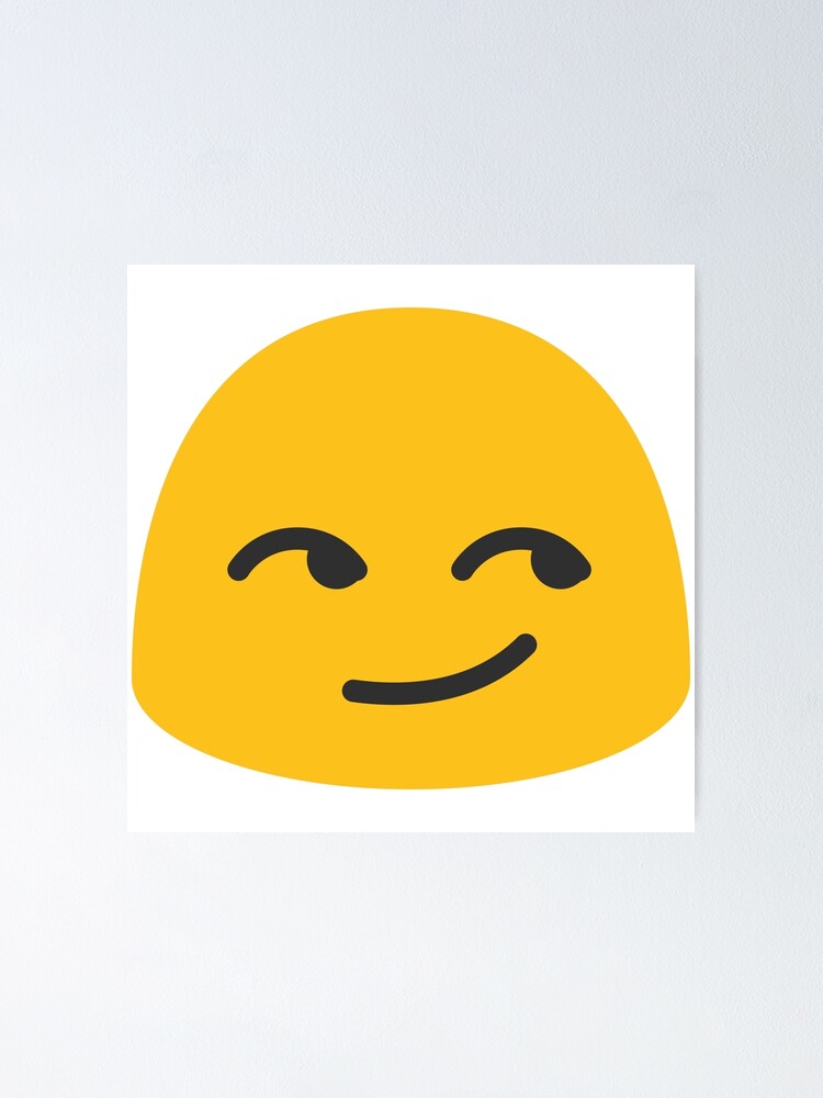 "Smirking face emoji" Poster by totesemotes Redbubble