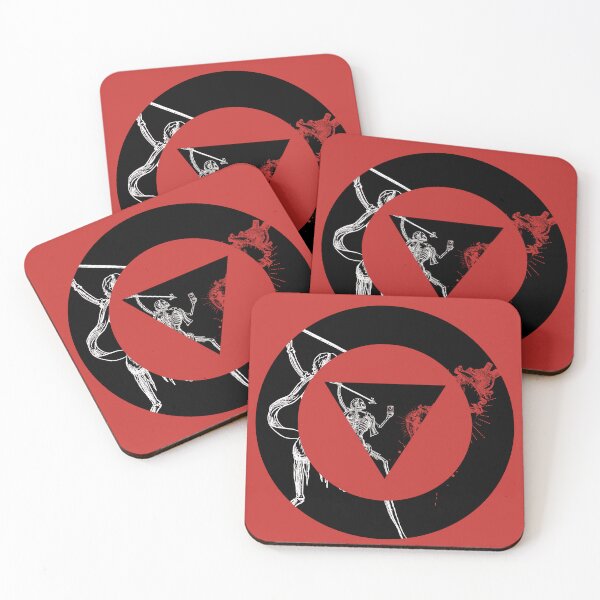 Item preview, Encircled Triangle Blackbeard Pirate Flag Reimagined - Black & Red designed and sold by Freihalt.