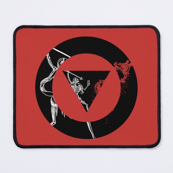 Item preview, Encircled Triangle Blackbeard Pirate Flag Reimagined - Black & Red designed and sold by Freihalt.