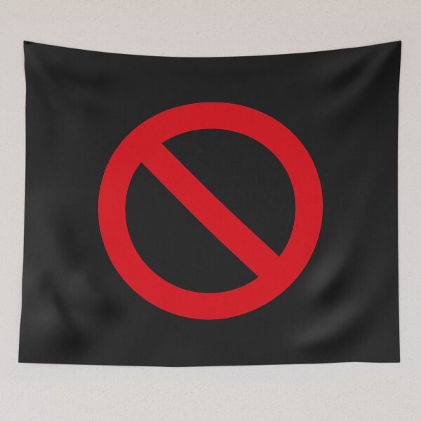 Item preview, No Symbol Prohibition Sign Prohibited In Red Essential designed and sold by olgacadb.