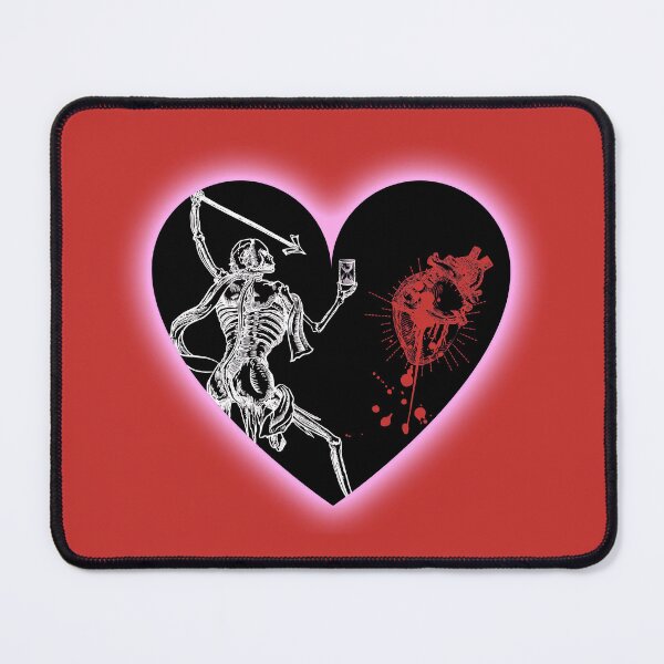 Item preview, Glowing Pink Heart Blackbeard Pirate Flag Reimagined Black & Red designed and sold by Freihalt.