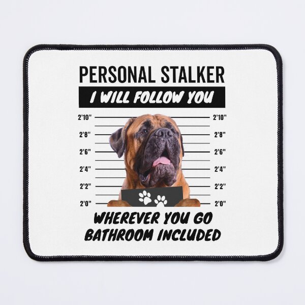 Item preview, Personal Stalker Dog – Red Bullmastiff designed and sold by More Cute Dogs.