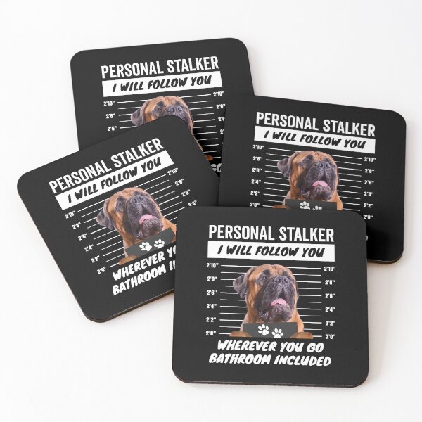 Item preview, Personal Stalker Dog – Red Bullmastiff designed and sold by More Cute Dogs.