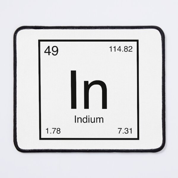 Item preview, Indium Element (black) designed and sold by AllAboutScience.