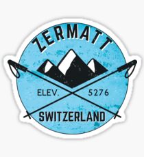ZERMATT SWITZERLAND Mountain Skiing Ski Snowboard Snowboarding 4 Sticker