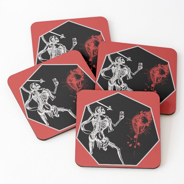 Item preview, Hexagon Blackbeard Pirate Flag Reimagined Black & Red designed and sold by Freihalt.