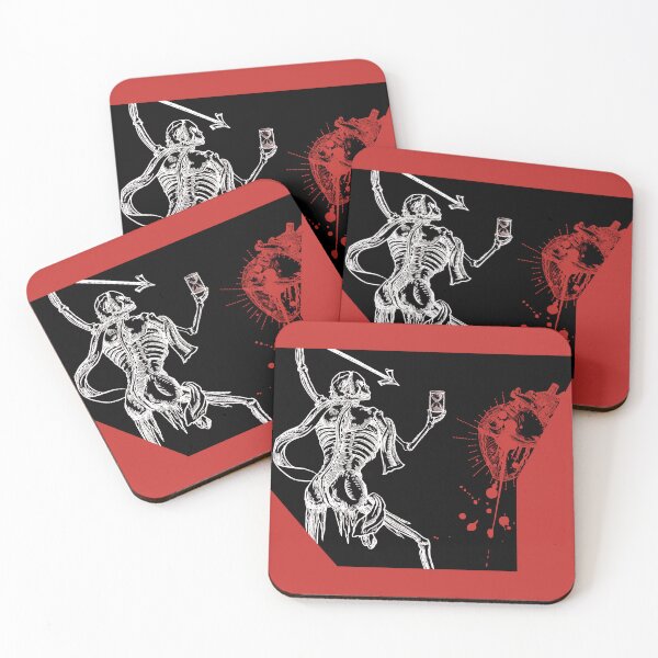 Item preview, Irregular Hexagon Blackbeard Pirate Flag Reimagined Black & Red designed and sold by Freihalt.
