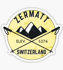 ZERMATT SWITZERLAND Mountain Skiing Ski Snowboard Snowboarding 5 Sticker