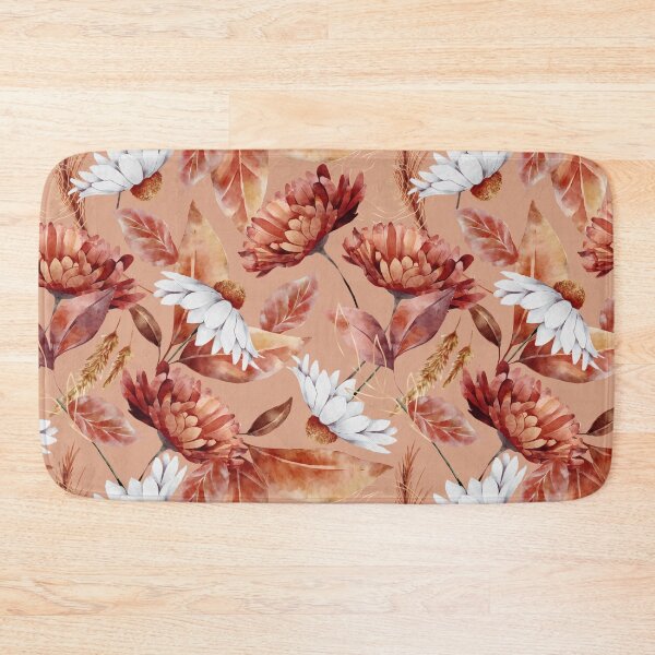 Item preview, Elegant and striking Dahlia Orange Watercolor, with Chrysanthemums and Daisies designed and sold by Orianah.