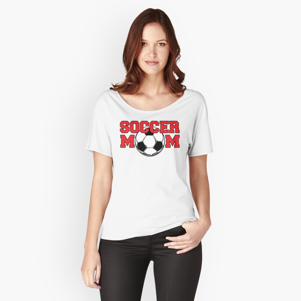 Soccer Mom - Red text Relaxed Fit T-Shirt