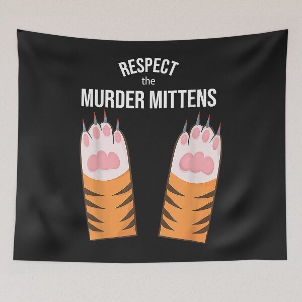 Item preview, Respect The Murder Mittens Ginger Cat Toe Beans designed and sold by olgacadb.